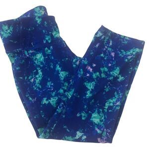 Old Navy Active leggings size SP blues &‎ pink abstract print